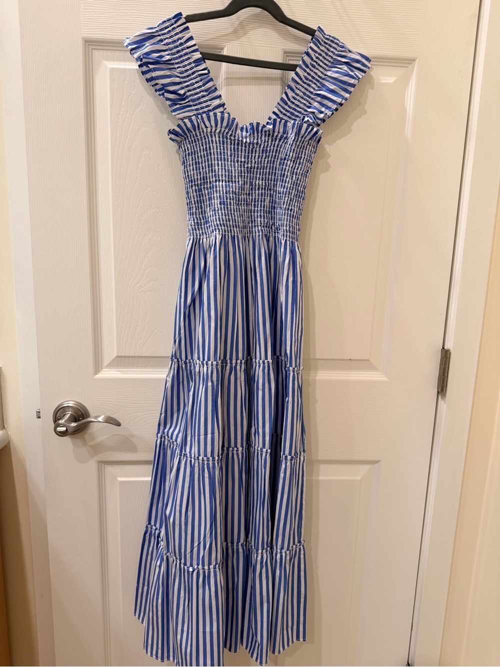 NWOT - Quince 100% Cotton Poplin Smocked Midi Dress - Picture 4 of 5